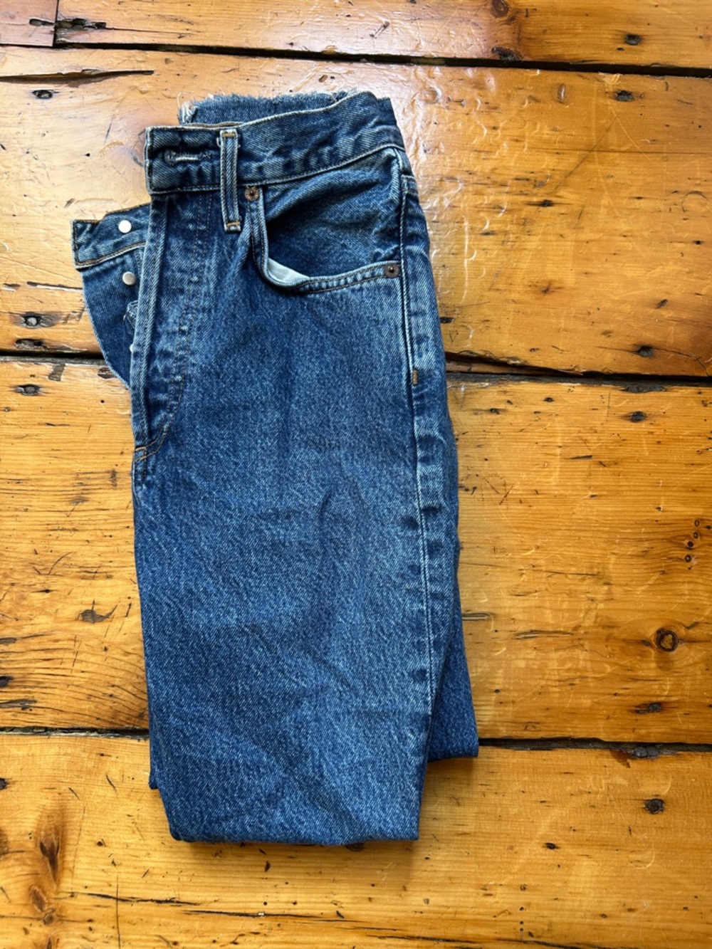Agolde women’s Dark Blue Relaxed Denim Jeans